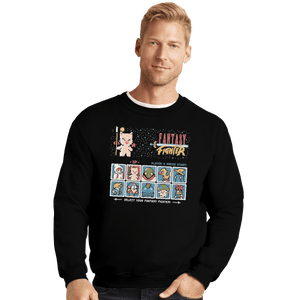 Shirts Crewneck Sweater, Unisex / Small / Black Fantasy Fighter