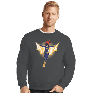 Shirts Crewneck Sweater, Unisex / Small / Charcoal Bat Girl