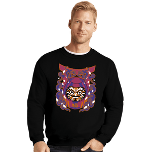 Shirts Crewneck Sweater, Unisex / Small / Black Daruma