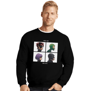 Shirts Crewneck Sweater, Unisex / Small / Black Kick Azz