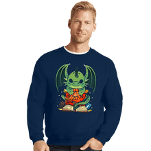 Load image into Gallery viewer, Shirts Crewneck Sweater, Unisex / Small / Navy Dragon Dice
