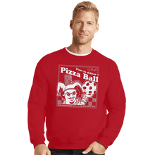 Load image into Gallery viewer, Daily_Deal_Shirts Crewneck Sweater, Unisex / Small / Red Pizza Ball
