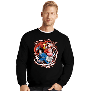 Shirts Crewneck Sweater, Unisex / Small / Black Red Ribbon Mutants