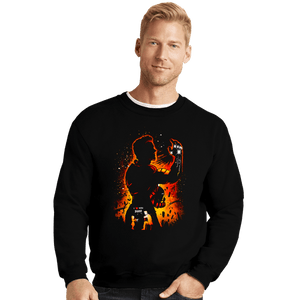 Shirts Crewneck Sweater, Unisex / Small / Black Man Of Iron