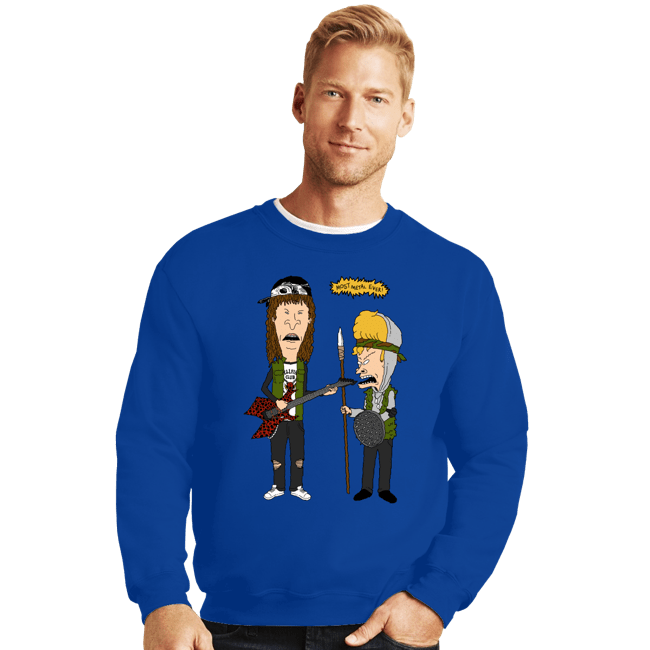 Daily_Deal_Shirts Crewneck Sweater, Unisex / Small / Royal Blue Most Metal Ever