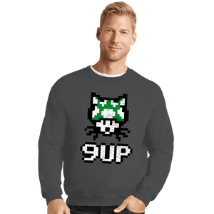 Shirts Crewneck Sweater, Unisex / Small / Charcoal 9UP