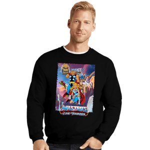 Daily_Deal_Shirts Crewneck Sweater, Unisex / Small / Black Masters Of Love And Thunder
