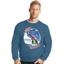 Load image into Gallery viewer, Shirts Crewneck Sweater, Unisex / Small / Indigo Blue A Pig That Doesn&#39;t Fly

