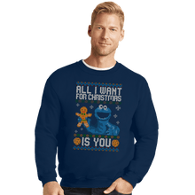 Load image into Gallery viewer, Secret_Shirts Crewneck Sweater, Unisex / Small / Navy Cookie Christmas

