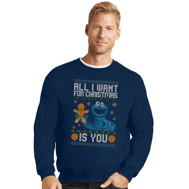 Secret_Shirts Crewneck Sweater, Unisex / Small / Navy Cookie Christmas