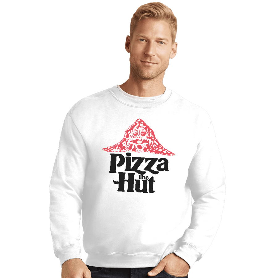 Shirts Crewneck Sweater, Unisex / Small / White Pizza The Hut