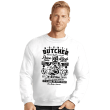 Load image into Gallery viewer, Daily_Deal_Shirts Crewneck Sweater, Unisex / Small / White Bounty Butcher
