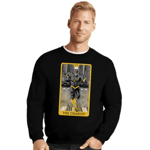 Daily_Deal_Shirts Crewneck Sweater, Unisex / Small / Black JL Tarot - The Chariot
