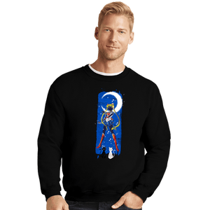 Shirts Crewneck Sweater, Unisex / Small / Black Inked Moon