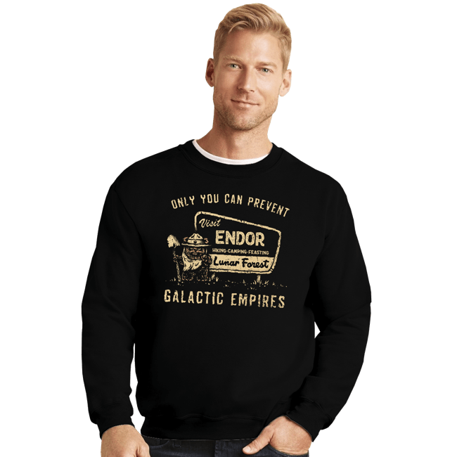 Daily_Deal_Shirts Crewneck Sweater, Unisex / Small / Black Only You Can Prevent Galactic Empires