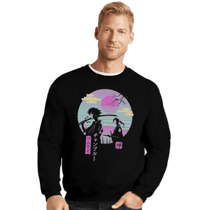 Shirts Crewneck Sweater, Unisex / Small / Black Samurai Chillhop