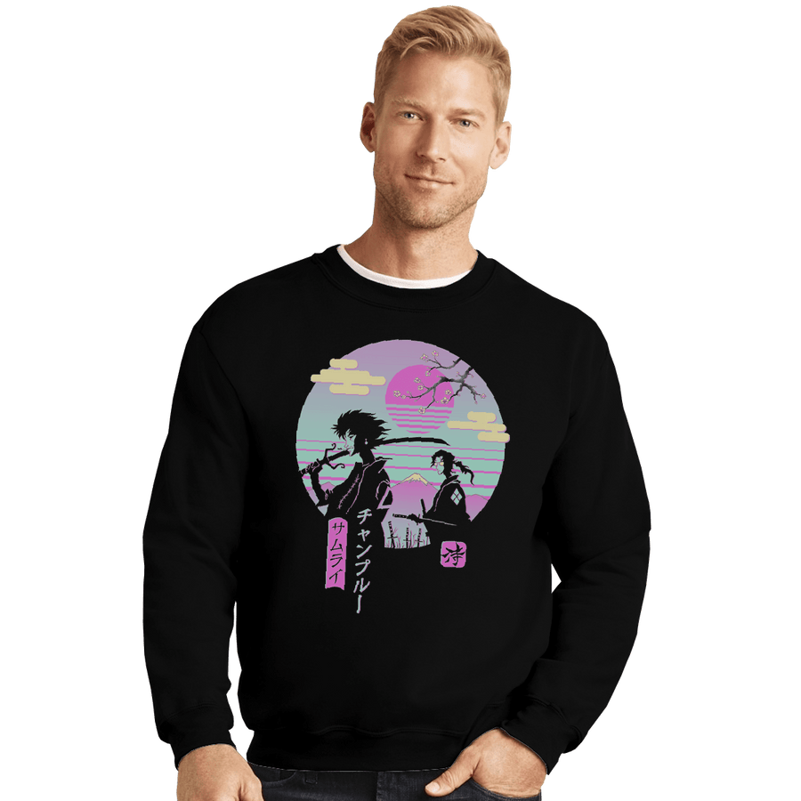 Shirts Crewneck Sweater, Unisex / Small / Black Samurai Chillhop