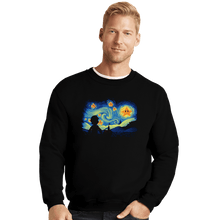 Load image into Gallery viewer, Secret_Shirts Crewneck Sweater, Unisex / Small / Black Super Starry Bros
