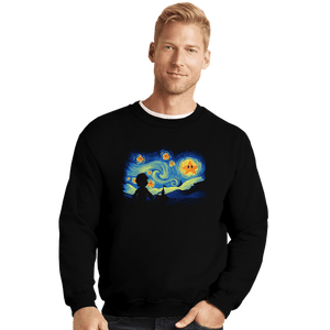 Secret_Shirts Crewneck Sweater, Unisex / Small / Black Super Starry Bros
