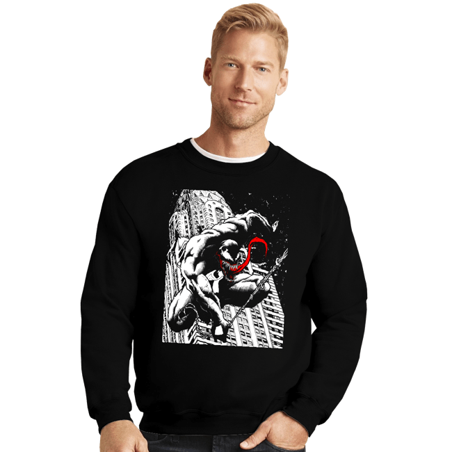 Daily_Deal_Shirts Crewneck Sweater, Unisex / Small / Black New York Venom