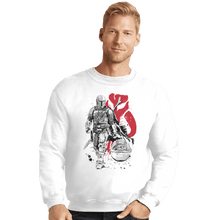 Load image into Gallery viewer, Shirts Crewneck Sweater, Unisex / Small / White Lone Hunter And Cub
