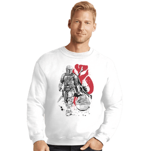 Shirts Crewneck Sweater, Unisex / Small / White Lone Hunter And Cub