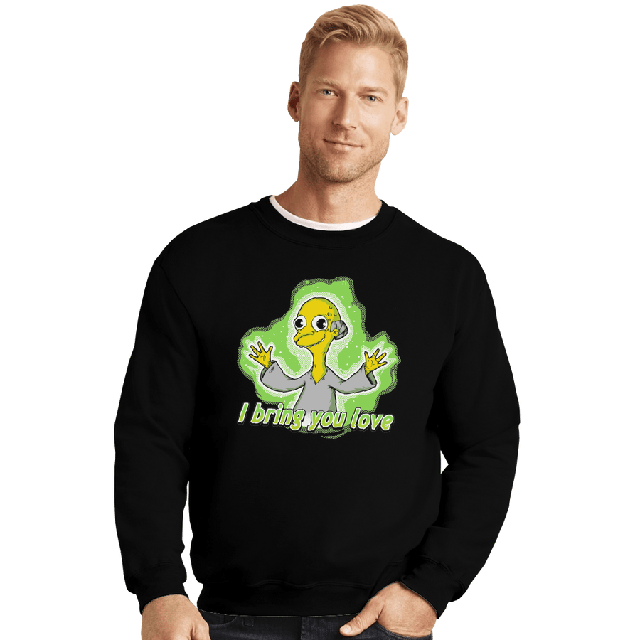 Shirts Crewneck Sweater, Unisex / Small / Black I Bring You Love