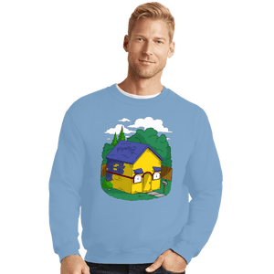 Secret_Shirts Crewneck Sweater, Unisex / Small / Powder Blue Mil HOUSE