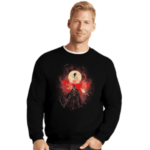 Shirts Crewneck Sweater, Unisex / Small / Black Moon Presence Art