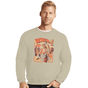 Shirts Crewneck Sweater, Unisex / Small / Sand Retro Phonezilla