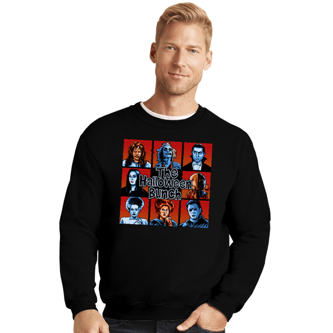 Daily_Deal_Shirts Crewneck Sweater, Unisex / Small / Black Halloween Bunch