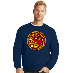 Daily_Deal_Shirts Crewneck Sweater, Unisex / Small / Navy Age Of The Dragon