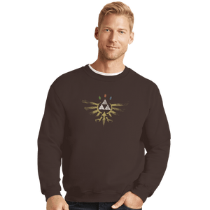 Shirts Crewneck Sweater, Unisex / Small / Dark Chocolate True Hyrule Power