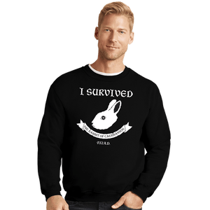 Shirts Crewneck Sweater, Unisex / Small / Black Rabbit