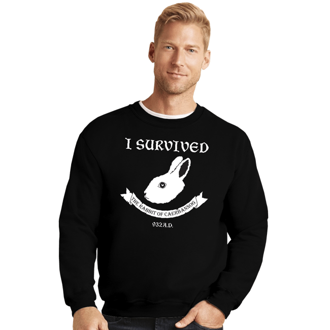 Shirts Crewneck Sweater, Unisex / Small / Black Rabbit