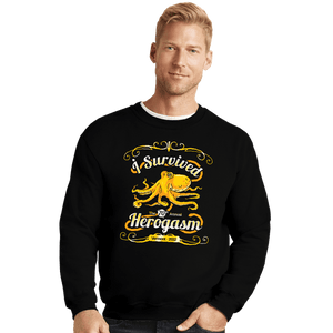 Daily_Deal_Shirts Crewneck Sweater, Unisex / Small / Black I Survived The Hero Gathering