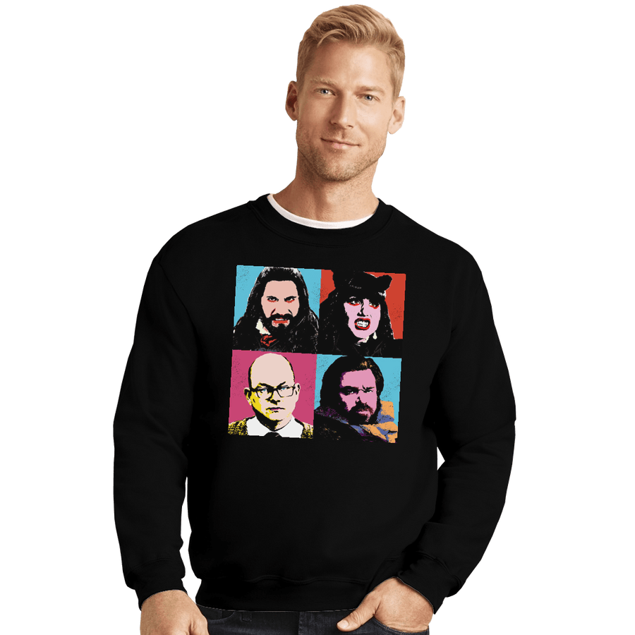 Shirts Crewneck Sweater, Unisex / Small / Black Warhol Vampires