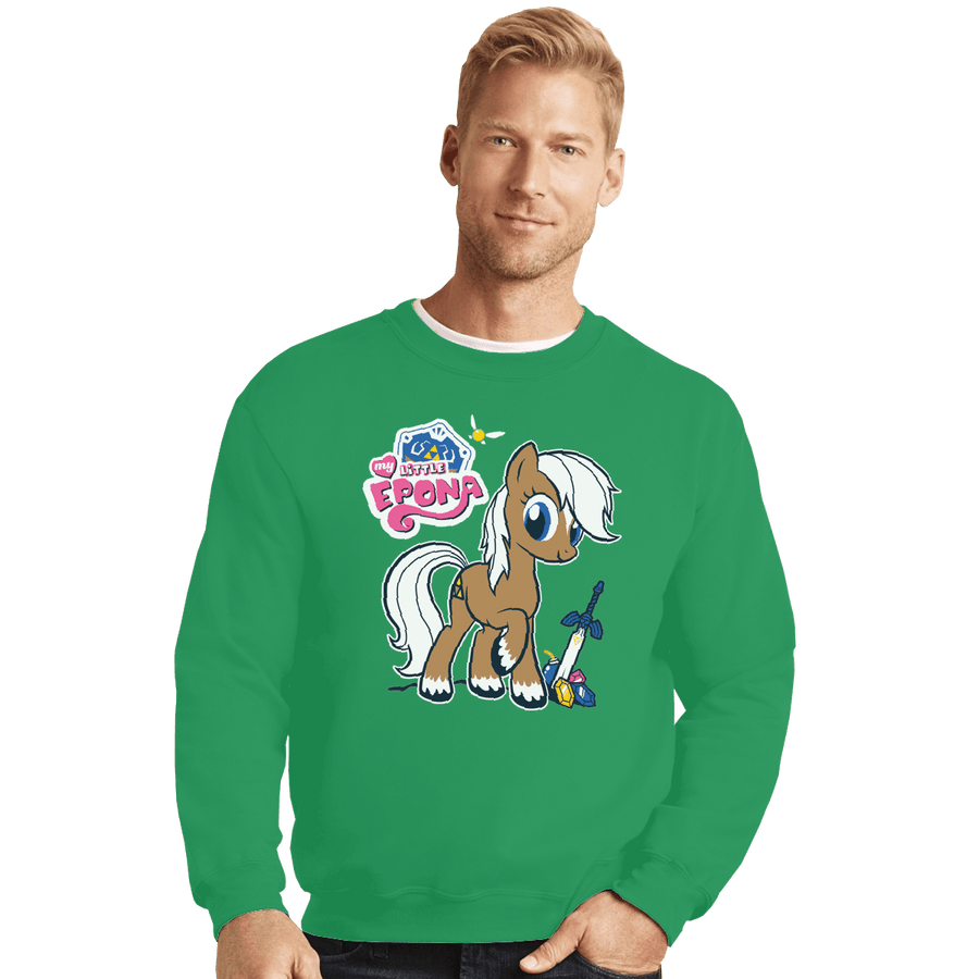 Shirts Crewneck Sweater, Unisex / Small / Irish Green My Little Epona