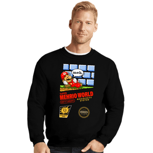 Secret_Shirts Crewneck Sweater, Unisex / Small / Black Super Mehrio