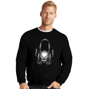 Shirts Crewneck Sweater, Unisex / Small / Black Alien Head