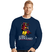Load image into Gallery viewer, Daily_Deal_Shirts Crewneck Sweater, Unisex / Small / Navy The Merc&#39;s Bodyguard
