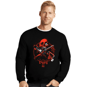 Daily_Deal_Shirts Crewneck Sweater, Unisex / Small / Black EDII Crossbone