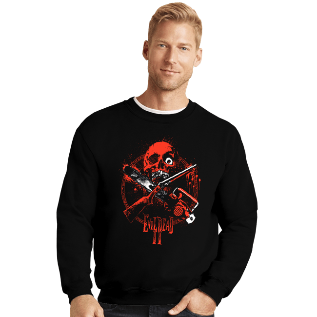 Daily_Deal_Shirts Crewneck Sweater, Unisex / Small / Black EDII Crossbone