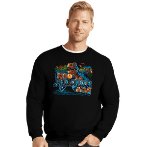 Daily_Deal_Shirts Crewneck Sweater, Unisex / Small / Black Welcome to the Neo-Jurassic Age