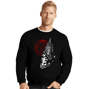 Shirts Crewneck Sweater, Unisex / Small / Black Silent Pyramid Head