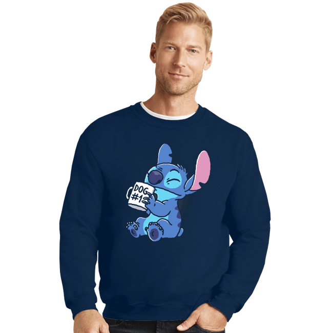 Daily_Deal_Shirts Crewneck Sweater, Unisex / Small / Navy Dog #1