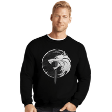Load image into Gallery viewer, Shirts Crewneck Sweater, Unisex / Small / Black Wh1t3 W0lf
