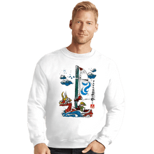 Load image into Gallery viewer, Secret_Shirts Crewneck Sweater, Unisex / Small / White Sailor With The Wind
