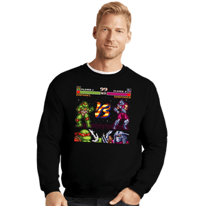Shirts Crewneck Sweater, Unisex / Small / Black Shredder Battle