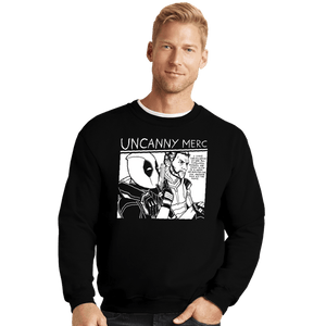 Daily_Deal_Shirts Crewneck Sweater, Unisex / Small / Black Uncanny Merc